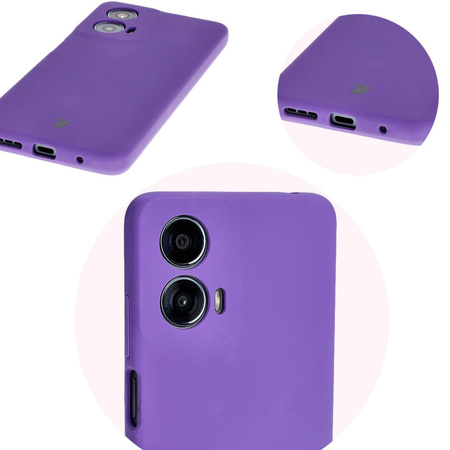 Silikonowe etui Bizon Soft Case do Motorola Moto G24 / G24 Power, fioletowe