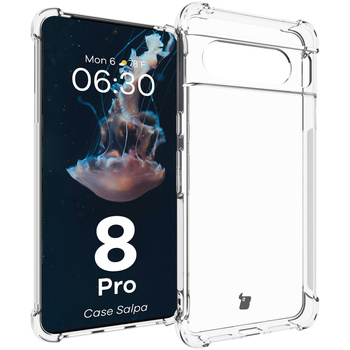 Elastyczne etui Bizon Case Salpa do Google Pixel 8 Pro, przezroczyste