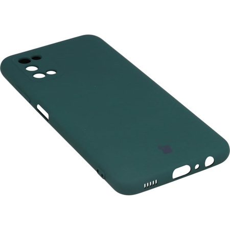 Etui Bizon Case Silicone do Galaxy A03S, ciemnozielone