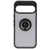 Etui z uchwytem na palec Bizon Case Hybrid Ring do Google Pixel 10 / 10 Pro, przydymione z czarną ramką