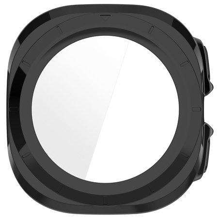 Etui ze szkłem do zegarka Bizon Case+Glass Watch do Galaxy Watch Ultra 2 / 1, czarne