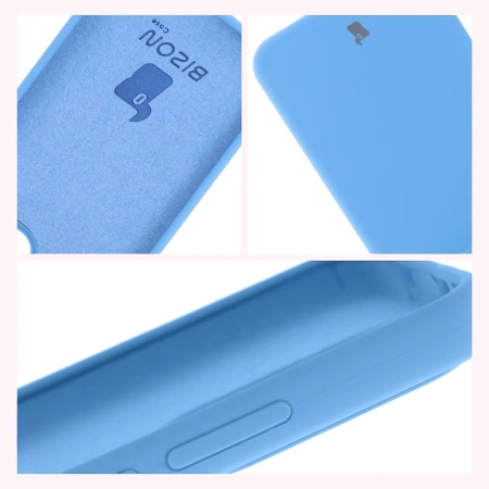Silikonowe etui Bizon Soft Case do Oppo Reno13, niebieskie