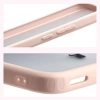 Etui Bizon Case Angelo do Xiaomi POCO F7, półprzezroczyste z różową ramką
