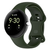 Silikonowy pasek Bizon Strap Watch Silicone S do Google Pixel Watch 4/3 (45mm), ciemnozielony