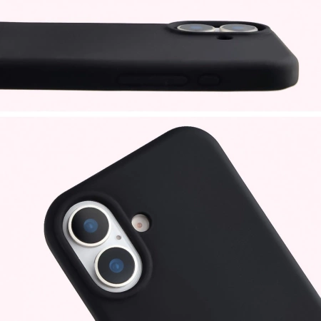 Silikonowe etui Bizon Soft Case do iPhone 17, czarne