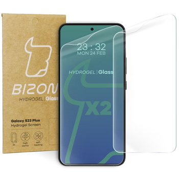Folia hydrożelowa na ekran Bizon Glass Hydrogel Front Duo do Galaxy S23 Plus, 2 sztuki