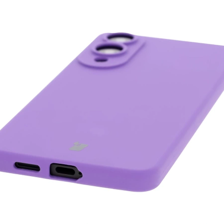 Silikonowe etui Bizon Soft Case do Galaxy S25 Edge, fioletowe