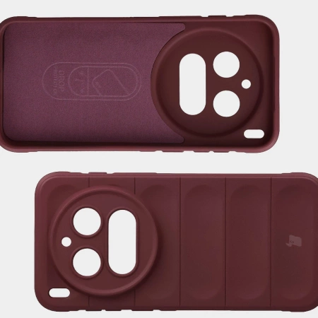 Pancerne etui Bizon Case Tur do Vivo X300 Pro, burgundowe