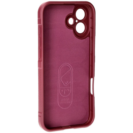 Pancerne etui Bizon Case Tur do iPhone 16 Plus, burgundowe