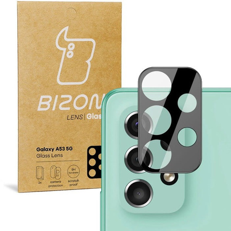 Szkło na aparat Bizon Glass Silk Lens dla Galaxy A53 5G, 2 sztuki