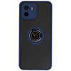 Etui z uchwytem na palec Bizon Case Hybrid Ring do Xiaomi Redmi A1, przydymione z granatową ramką