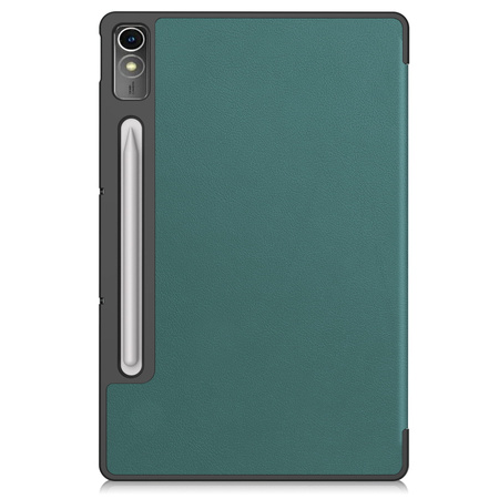 Etui Bizon Case Tab Croc do Lenovo Tab P12 12.7 TB 370, ciemnozielone