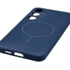 Silikonowe etui z pierścieniem magnetycznym Bizon Soft Case Magnetic do Galaxy S25 Plus, granatowe