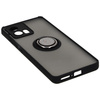 Etui z uchwytem na palec Bizon Case Hybrid Ring do Motorola Edge 30 Fusion, przydymione z czarną ramką