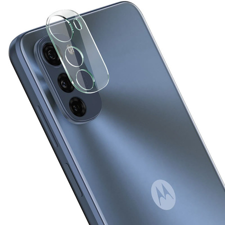 Szkło hartowane Bizon Glass Edge - 2 sztuki + ochrona na obiektyw, Motorola Moto E32 / E32s