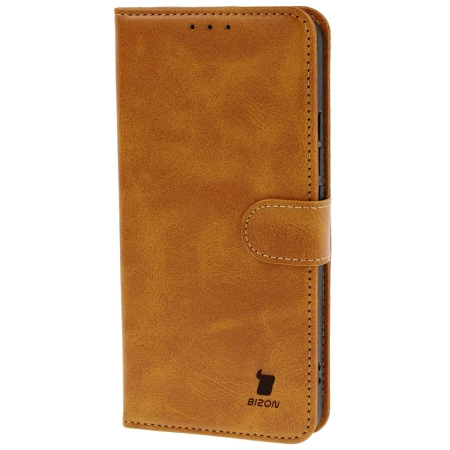 Etui z klapką Bizon Case Pocket do Xiaomi POCO F7 Pro / F7 Ultra, brązowe
