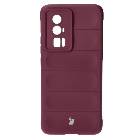 Pancerne etui Bizon Case Tur do Xiaomi Poco F5 Pro, burgundowe