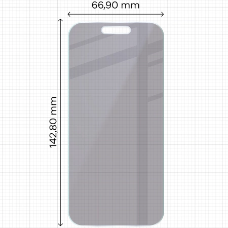 Prywatyzujące szkło hybrydowe Bizon Glass Mule Shadow do iPhone 16, matowe