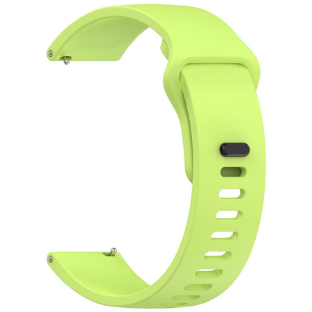 Pasek silikonowy do smartwatcha, Bizon Strap Watch Silicone Pro H, Quick Release 22 mm, jasnozielony