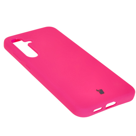 Silikonowe etui Bizon Soft Case do Galaxy S24 Plus, neonowo-różowe