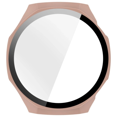 Etui ze szkłem do zegarka Bizon Case+Glass Watch do Huawei Watch GT6 Pro 46 mm, różowe