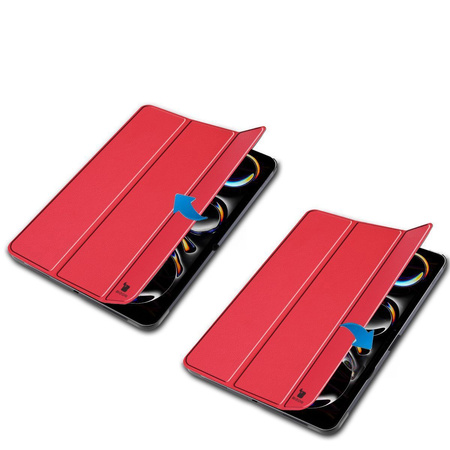 Etui Bizon Case Tab Croc do iPad Pro 13" 2025 / 2024, czerwone