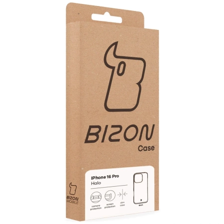 Etui Bizon Case Halo do iPhone 16 Pro, przydymione-czarne