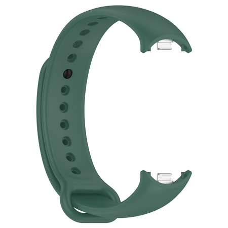 Silikonowy pasek Bizon Strap Watch Dots do Xiaomi Smart Band 10 / 9 / 9 NFC / 8, ciemnozielony