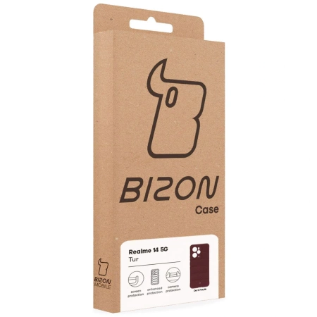 Pancerne etui Bizon Case Tur do Realme 14 5G, burgundowe