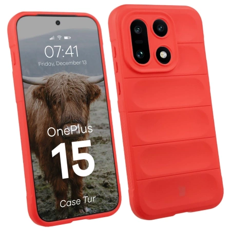 Pancerne etui Bizon Case Tur do OnePlus 15, czerwone
