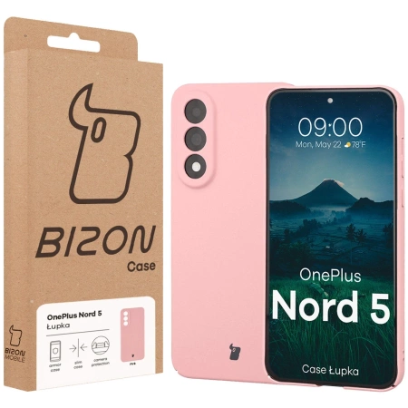 Etui Bizon Case Łupka do OnePlus Nord 5, różowe