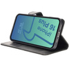 Etui z klapką Bizon Case Pocket do iPhone 16 Plus, czarne