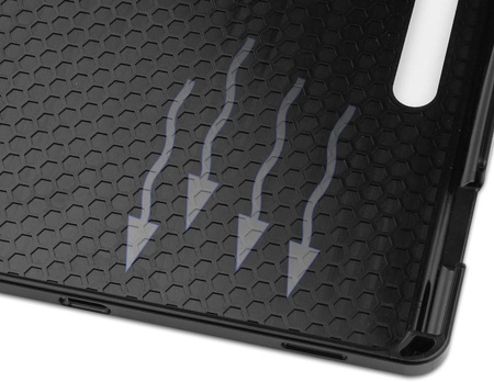 Etui Bizon Case Tab Lizard do Galaxy Tab S8 Plus / S7 Plus, czarne