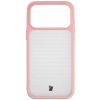 Etui Bizon Case Angelo do iPhone 17 Pro Max, półprzezroczyste z jasnoróżową ramką