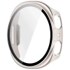 Etui ze szkłem do zegarka Bizon Case+Glass Watch do Samsung Galaxy Watch 8 40 mm, szampańskie