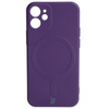 Etui Bizon Case Silicone Magnetic Sq do iPhone 12 Mini, śliwkowe