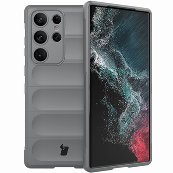 Pancerne etui Bizon Case Tur do Galaxy S23 Ultra, jasnoszare