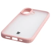 Etui Bizon Case Angelo do iPhone 17, półprzezroczyste z jasnoróżową ramką