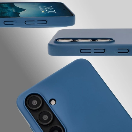 Etui Bizon Case Łupka do Galaxy S24 FE, niebieskie