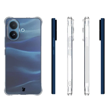 Elastyczne etui + 2x folia na ekran Bizon Case Clear Pack do Vivo V60 Lite 5G