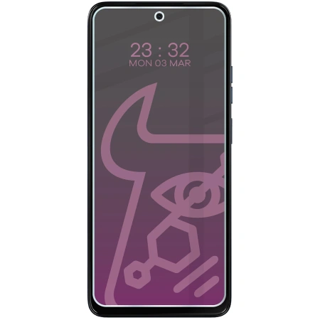 Prywatyzujące szkło hybrydowe Bizon Glass Mule Shadow do Motorola Moto G15, matowe