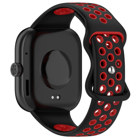 Pasek Bizon Strap Watch Octo do Redmi Watch 4 / Xiaomi Smart Band 9 Pro / 8 Pro, czarno-czerwony