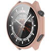 Etui ze szkłem do zegarka Bizon Case+Glass Watch do OnePlus Watch 3 / Oppo Watch X2, różowe