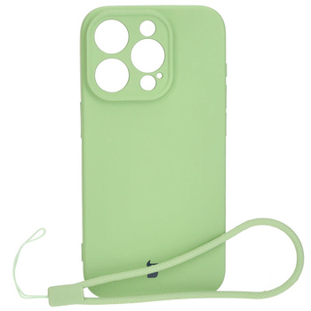 Etui Bizon Case Silicone do iPhone 15 Pro, jasnozielone