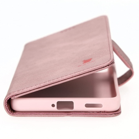 Etui Bizon Case Wallet do Xiaomi Poco F4, jasnoróżowe