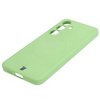 Etui Bizon Case Silicone Magnetic Sq do Galaxy S24, jasnozielone