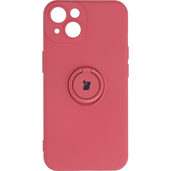 Etui Bizon Case Silicone Ring Sq do iPhone 14, brudny róż