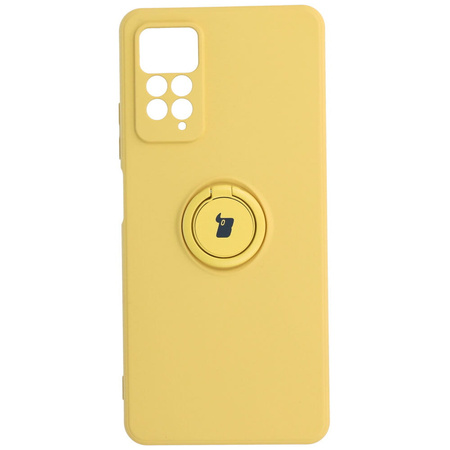 Etui Bizon Case Silicone Ring do Xiaomi Redmi Note 11 Pro / Pro 5G, żółte