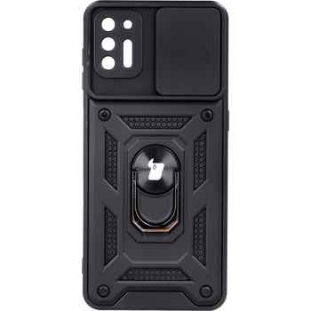 Etui Bizon Case CamShield Ring do Moto G9 Plus, czarne