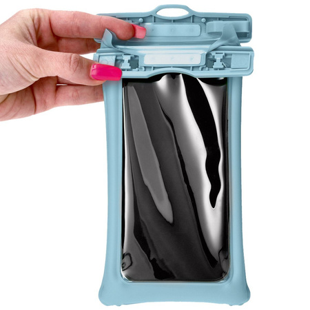 Etui wodoszczelne Bizon Case Hydrofloat, jasnoniebieskie